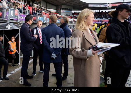 Roterdam, pays-Bas. 22 décembre 2024. ROTTERDAM, 21-12-2024, Stadium Het Kasteel, saison 2024/2025, Dutch Eredivisie Football entre Sparta Rotterdam et Ajax, entraîneur du Sparta Rotterdam Maurice Steijn crédit : Pro Shots/Alamy Live News Banque D'Images