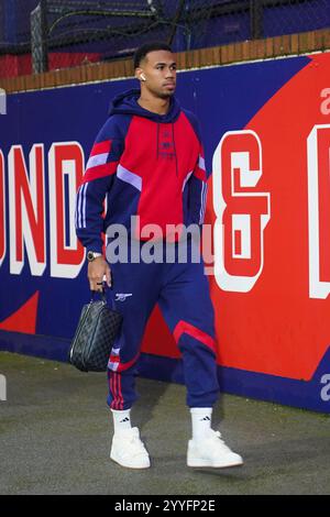 Gabriel d'Arsenal arrive avant le match Crystal Palace FC contre Arsenal FC English premier League à Selhurst Park, Londres, Angleterre, Royaume-Uni le 21 décembre 2024 Banque D'Images