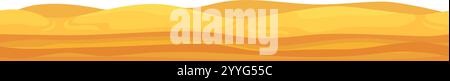 Modèle sans couture d'un paysage désertique stylisé avec des dunes de sable roulant créant un motif ondulé, idéal pour les arrière-plans, les textiles ou tout autre design Illustration de Vecteur