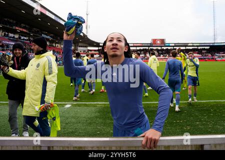 Roterdam, pays-Bas. 22 décembre 2024. ROTTERDAM, 21-12-2024, Stadium Het Kasteel, saison 2024/2025, Dutch Eredivisie Football entre Sparta Rotterdam et Ajax, Ajax joueur Kian Fitz-Jim crédit : Pro Shots/Alamy Live News Banque D'Images