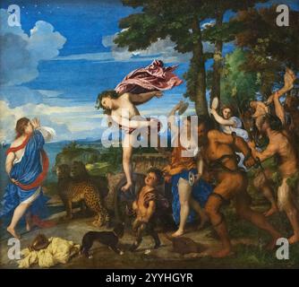 Tiziano Vecelli, ou peinture tiitienne 'Bacchus et Ariane' 1520 ; peinture de la Renaissance italienne du XVIe siècle ; la Galerie nationale. Banque D'Images