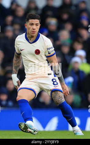 Goodison Park, Liverpool, Royaume-Uni. 22 décembre 2024. Premier League Football, Everton versus Chelsea ; Enzo Fernandez de Chelsea Credit : action plus Sports/Alamy Live News Banque D'Images