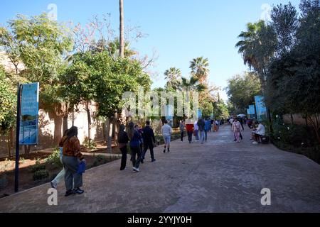entrée dans le parc du palais bahia marrakech, maroc Banque D'Images