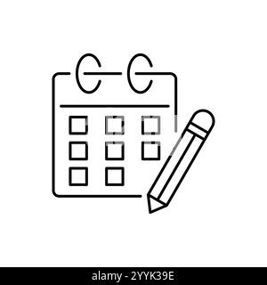 calendrier pliant avec sablier, vecteur d'icône Illustration de Vecteur