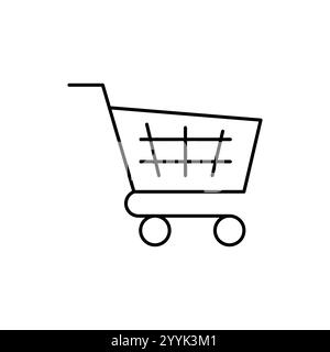 Icône de dessin au trait du panier pour les applications et les sites Web Illustration de Vecteur