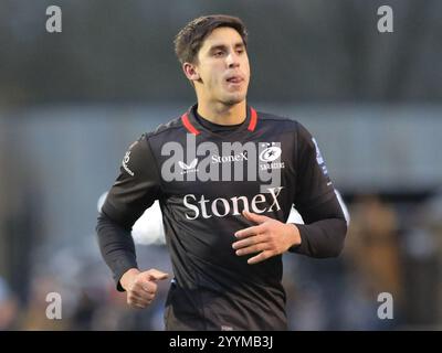 Hendon, Londres, Royaume-Uni. 22 décembre 2024. Hendon, Londres, Angleterre, 22 décembre 2024 : Lucio Cinti (13 Sarrasins) lors du match de rugby Gallagher Premiership entre les Sarrasins et les Saints de Northampton au StoneX Stadium à Hendon, Londres, Angleterre. (Jay Patel/SPP) crédit : photo de presse sportive SPP. /Alamy Live News Banque D'Images
