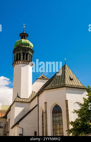 Église de Wilten Basilica, vieille ville, Innsbruck, Tyrol, Autriche. Banque D'Images