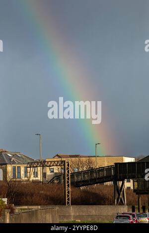Saltcoats est situé dans le North Ayrshire, qui a certaines des pires privations du Royaume-Uni dans les communautés côtières. La pauvreté dans le North Ayrshire est profondément enracinée et exacerbée par les coupes dans le bien-être social. Certains disent que les conseils et le soutien du Jobcentre local sont incohérents. Banque D'Images