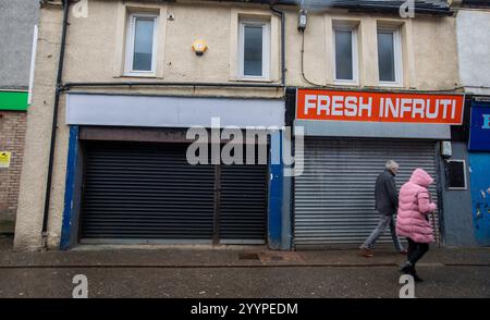 Saltcoats est situé dans le North Ayrshire, qui a certaines des pires privations du Royaume-Uni dans les communautés côtières. La pauvreté dans le North Ayrshire est profondément enracinée et exacerbée par les coupes dans le bien-être social. Certains disent que les conseils et le soutien du Jobcentre local sont incohérents. Banque D'Images