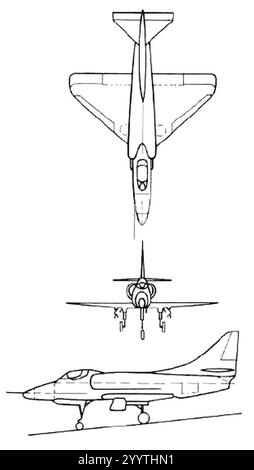 Douglas A-4E Skyhawk 3sd NAN8-71. Banque D'Images
