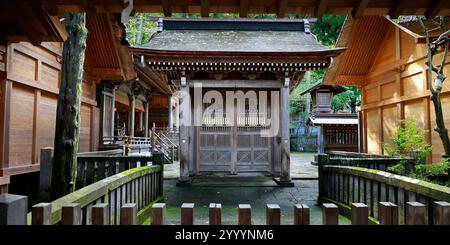 façade traditionnelle japonaise en bois dans le vieux village japonais Banque D'Images