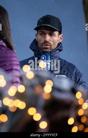 Sven Hannawald (ARD TV Experte), sui, FIS Viessmsann Skisprung Weltcup Engelberg Groß-Titlis-Schanze, Wettkampf Einzelspringen Herren, saison 2024/2025, 22.12.2024 Foto : Eibner-Pressefoto/Michael Memmler Banque D'Images