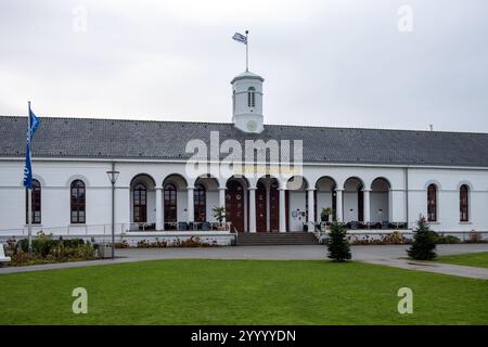 Norderney, basse-Saxe, Allemagne - Conversationshaus, Kurhaus avec Kurpark dans le centre de Norderney en novembre. Norderney est l'une des régions de la Frise orientale Banque D'Images