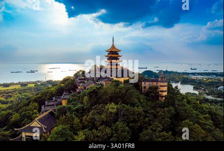 Wolf Mountain Scenic Spot, Nantong, Jiangsu, Chine Banque D'Images