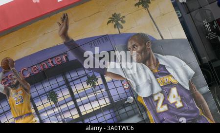 Los Angeles, Californie, États-Unis 28 février 2025 Kobe Bryant et LeBron James Lakers Street Art mural et Dodgers Street Art mural au 10864 la Grange Avenue le 28 février 2025 à Los Angeles, Californie, États-Unis. Photo de Barry King/Alamy Stock photo Banque D'Images