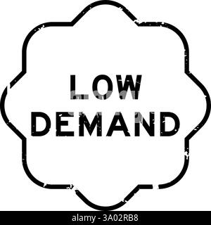 Grunge noir faible demande mot tampon en caoutchouc joint sur fond blanc Illustration de Vecteur