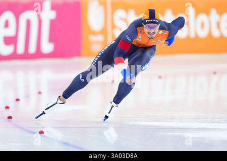 Heerenveen, pays-Bas. 02 mars 2025. HEERENVEEN, PAYS-BAS - 2 MARS : Sebastian Diniz, des pays-Bas, lors de la Coupe du monde ISU de patinage de vitesse 6 au Thialf le 2 mars 2025 à Heerenveen, pays-Bas (photo par Andre Weening/Orange Pictures) crédit : Orange pics BV/Alamy Live News Banque D'Images