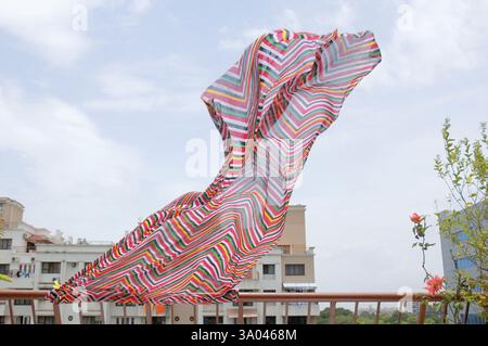 Tissu volant dans le vent 4-août-2010 Banque D'Images
