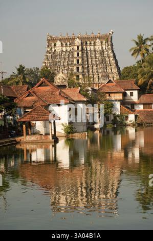 Temple Shri Padmanabhaswamy à Trivandrum Thiruvananthapuram, Kerala, Inde, Asie Banque D'Images