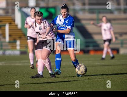 Bridgwater United Women v Bristol Rovers Women au stade Huish Park, Yeovil photo de Martin Edwards/Alamy Live News 07880 707878 Banque D'Images