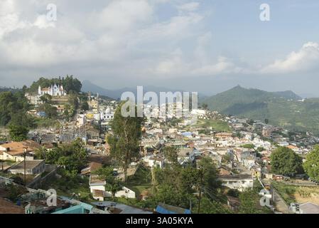 Kodaikanal populairement connu sous le nom Kodai est situé dans les collines Palani à 2133 mètres au-dessus du niveau de la mer, Tamil Nadu, Inde, Asie Banque D'Images