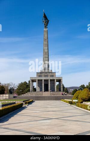 Mémorial de guerre de Slavín à Bratislava, Slovaquie. C'est le lieu de sépulture de milliers de soldats de l'armée soviétique qui sont tombés pendant la première Guerre mondiale Banque D'Images