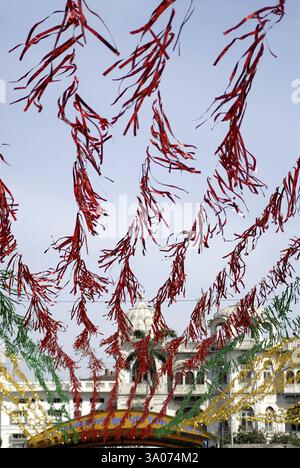 Décoration sur le chemin du Temple d'Or, Amritsar, Punjab, Inde, Asie Banque D'Images