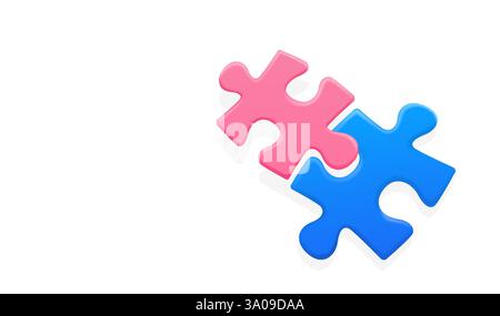 Pièces de puzzle colorées, fragments de mosaïque de jeu. Vecteur Illustration de Vecteur