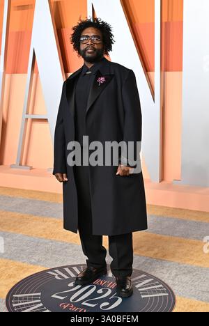Beverly Hills, États-Unis. 02 mars 2025. Questlove arrive à la Vanity Fair Oscar Party tenue au Wallis Annenberg Center for the Performing Arts le 2 mars 2025 à Beverly Hills, CA. © OConnor-Arroyo/AFF-USA.com crédit : AFF/Alamy Live News Banque D'Images