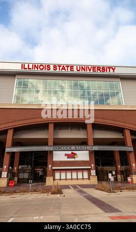 Hancock Stadium, stade des Illinois State Redbirds. Banque D'Images
