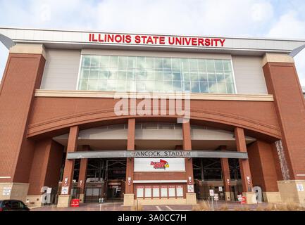 Hancock Stadium, stade des Illinois State Redbirds. Banque D'Images