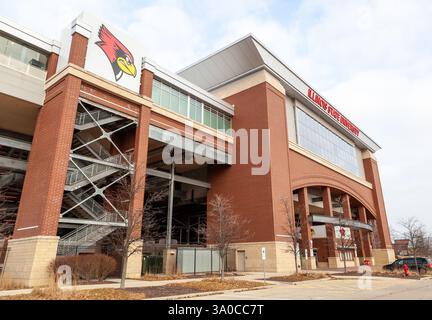 Hancock Stadium, stade des Illinois State Redbirds. Banque D'Images