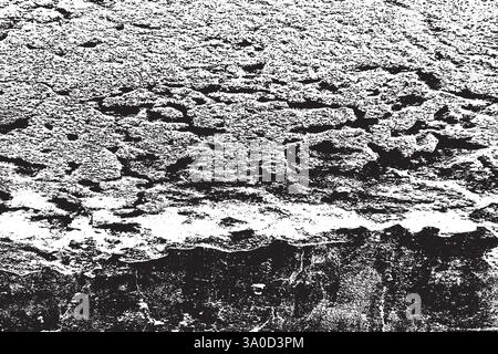 Texture métallique avec rayures et fissures. L'image inclut un effet des tons noir et blanc. Illustration de Vecteur