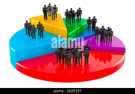 Puzzle triangulaire multicolore. Concept de logotype d'entreprise. Rendu 3D isolé sur fond blanc Banque D'Images