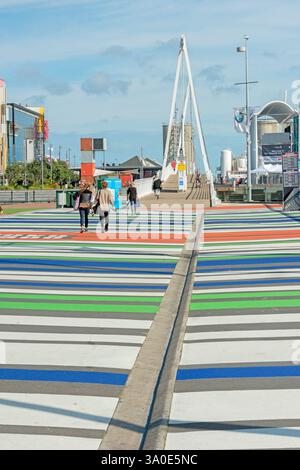 Pont piétonnier, Auckland, Île du Nord, Nouvelle-Zélande Banque D'Images
