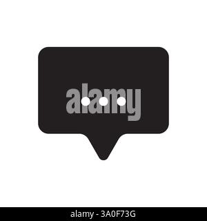 Icône de bulle de discussion. Symbole de message vocal. Forme de communication noire. Conversation vectorielle. Illustration de Vecteur