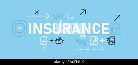 Concept de service D'assurance risques pour les soins de santé retraite assurance vie assurance maladie souscription conditions de police protection concept icône Illustration de Vecteur