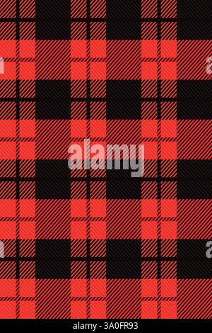 Motif sans couture textile Ecosse rouge. Tissu à carreaux écossais. Fond géométrique abstrait pour tissu, tissu. Graphique monochrome Illustration de Vecteur