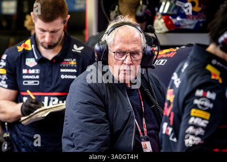 Sakhir, Bahreïn. 26-28 février 2025. Championnat du monde FIA F1 2025. Test de pré-saison. Helmut Marko, Red Bull. Banque D'Images