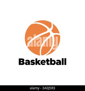 Icône de ballon de basket-ball orange. Concept de jeu de basket-ball, sport et compétition. Illustration vectorielle Illustration de Vecteur