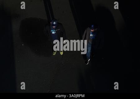 Bruges, Belgique. 4 mars 2025. Les fans de Bruges avant le match de l'UEFA Champions League Club Brugge vs Aston Villa au Jan Breydel Stadium, Bruges. Le crédit photo devrait se lire : Paul Terry/Sportimage crédit : Sportimage Ltd/Alamy Live News Banque D'Images