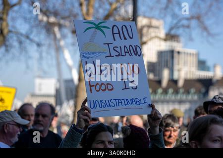 Londres, Royaume-Uni. 4 mars 2025. Manifestation des agriculteurs, Whitehall Londres UK crédit : Ian Davidson/Alamy Live News Banque D'Images