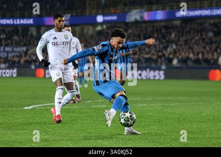 Bruges, Belgique. 04 mars 2025. Bruges, Belgique, 4 mars 2025 : Talbi (68 Club Brugge) en action lors du match de football de la Ligue des Champions de l'UEFA opposant le Club Brugge à Aston Villa au Jan Breydelstadion, Bruges le 4 mars 2025 (João Bravo /SPP) crédit : SPP Sport Press photo. /Alamy Live News Banque D'Images