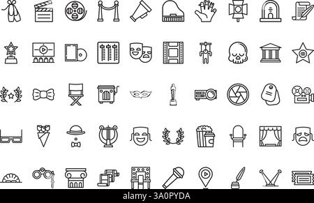 Collection d'icônes vectorielles de haute qualité avec contour modifiable. Idéal pour les projets professionnels et créatifs. Illustration de Vecteur