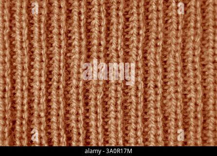 Gros plan sur la texture du tissu de laine maille Moka mousse dans des motifs verticaux Banque D'Images
