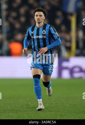 Bruges, Belgique. 4 mars 2025. Chemsdine Talbi du Club Brugge lors du match de l'UEFA Champions League Club Brugge vs Aston Villa au Jan Breydel Stadium, Brugge. Le crédit photo devrait se lire : Paul Terry/Sportimage crédit : Sportimage Ltd/Alamy Live News Banque D'Images