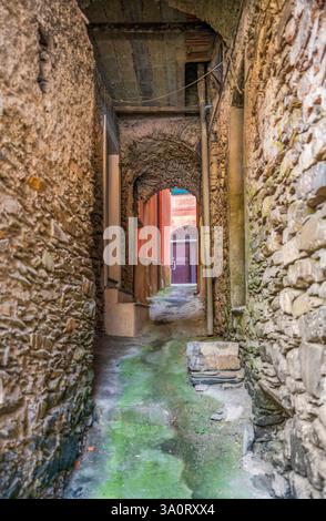 Impression de Borgomaro, une commune de la province d'Imperia dans la région italienne Ligurie Banque D'Images