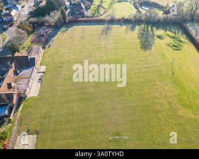 vue aérienne du village de ticehurst dans l'est du sussex prise depuis le terrain de loisirs Banque D'Images