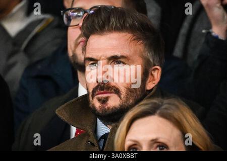 Paris, France, France. 5 mars 2025. David BECKHAM lors du match de l'UEFA Champions League entre le Paris Saint-Germain et le Liverpool FC au Parc des Princes Stadium le 05 mars 2025 à Paris. (Crédit image : © Matthieu Mirville/ZUMA Press Wire) USAGE ÉDITORIAL SEULEMENT! Non destiné à UN USAGE commercial ! Banque D'Images