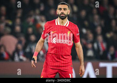 Paris, France, France. 5 mars 2025. Mohamed SALAH du FC Liverpool lors du match de l'UEFA Champions League entre le Paris Saint-Germain et le Liverpool FC au Parc des Princes Stadium le 05 mars 2025 à Paris. (Crédit image : © Matthieu Mirville/ZUMA Press Wire) USAGE ÉDITORIAL SEULEMENT! Non destiné à UN USAGE commercial ! Banque D'Images